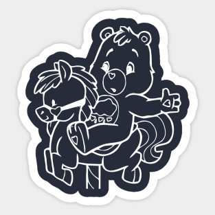 care bear with horseback Sticker